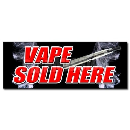 VAPE SOLD HERE DECAL Sticker Vapor Pen Liquid Flavors Smoke Smoker Hookah